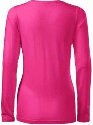 Damen-T-Shirt mit langen Ärmeln MALFINI SLIM 139 MAGENTA