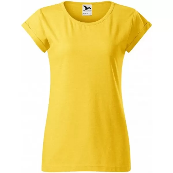  Damen-T-Shirt MALFINI FUSION 164 GELBE MARKIERUNG 