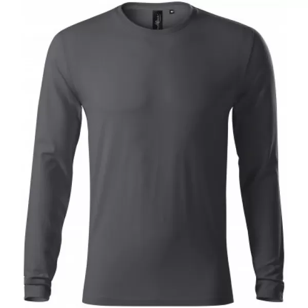 Herren-T-Shirt mit langen Ärmeln MALFINI PREMIUM BRAVE 155 HELLES ANTHRAZIT 