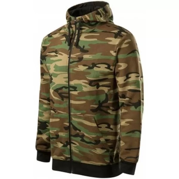  Herren-Sweatshirt MALFINI CAMO ZIPPER C19 TARNBRAUN 