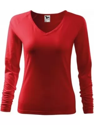 Damen-T-Shirt mit langen Ärmeln MALFINI ELEGANCE 127 ROT