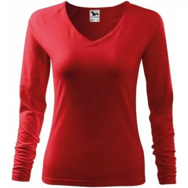  Damen-T-Shirt mit langen Ärmeln MALFINI ELEGANCE 127 ROT 