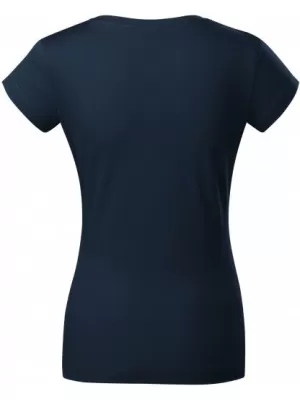 Damen-T-Shirt MALFINI FIT V-NECK 162 MARINEBLAU