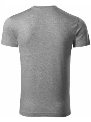 Herren-T-Shirt MALFINI SLIM FIT V-NECK 146 DUNKELGRAUE HIGHLIGHTS