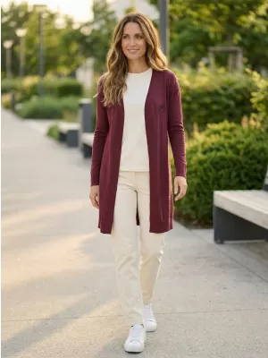 Strickjacke für Damen ALTISPORT WEINA LPLS090 BURGUND