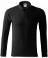 Herren-T-Shirt mit langen Ärmeln und Kragen MALFINI PIQUE POLO LS 221 SCHWARZ
