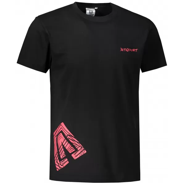 Herren-T-Shirt ALTISPORT ALM013129 SCHWARZ UND ROT 