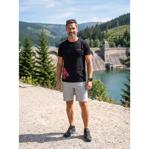  Herren-T-Shirt ALTISPORT ALM013129 SCHWARZ UND ROT 