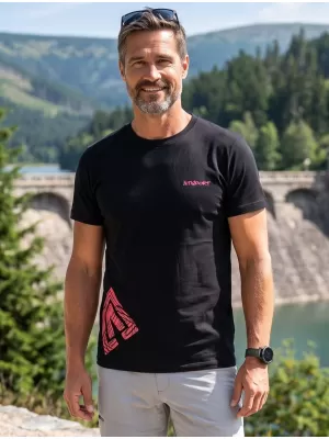 Herren-T-Shirt ALTISPORT ALM013129 SCHWARZ UND ROT