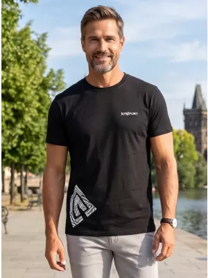 Herren-T-Shirt ALTISPORT ALM013129 SCHWARZ UND WEIß