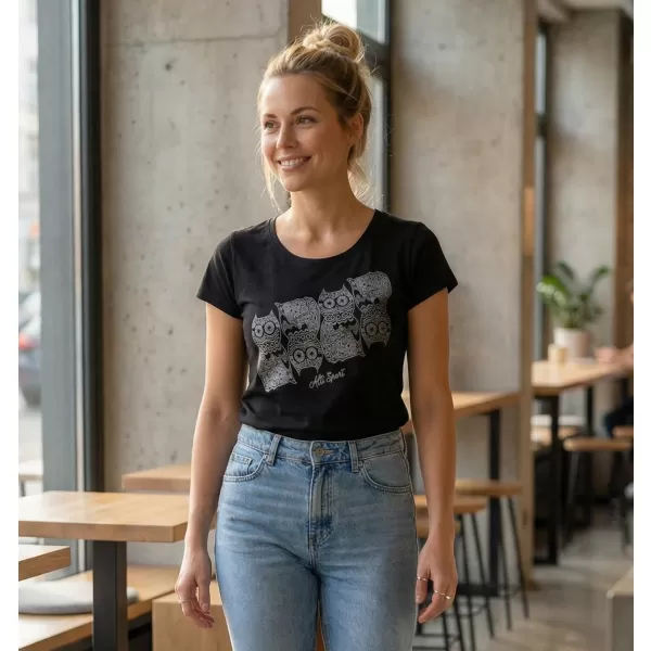  Damen-T-Shirt ALTISPORT ALW005122 SCHWARZ 