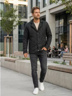 Herrenjacke KIXMI KRISPEN SCHWARZ