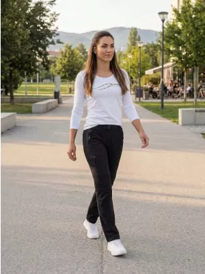 Dámské triko s dlouhým rukávem ALTISPORT CARRYOVER ALW001169 BÍLÁ