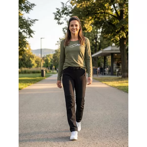 Dámské triko s dlouhým rukávem ALTISPORT CARRYOVER ALW001169 KHAKI 