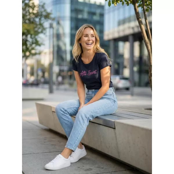  Damen-T-Shirt ALTISPORT ALW007122 NAVY BLAU 