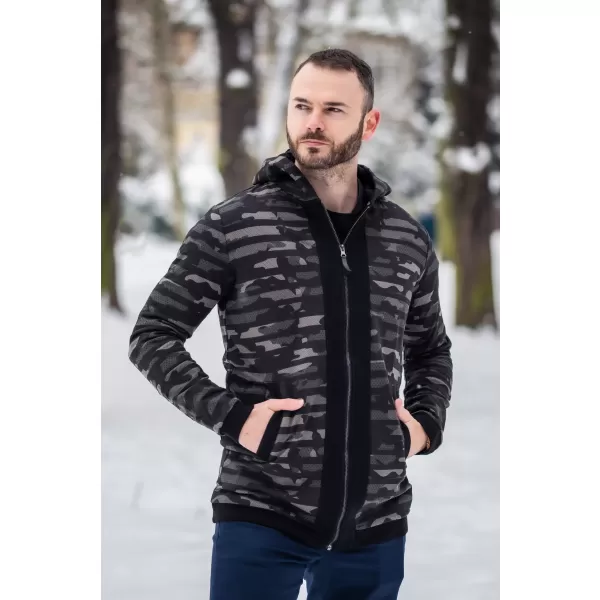  Erweitertes Herren-Sweatshirt KIXMI KOBEY SCHWARZ 