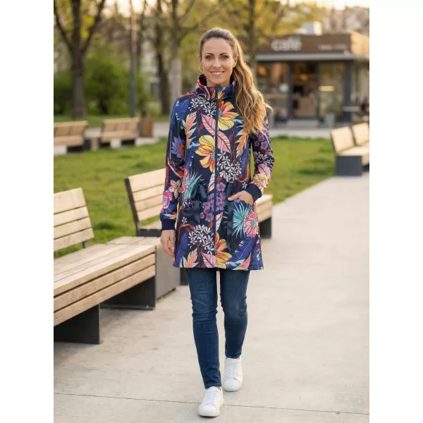  Erweitertes Damen-Sweatshirt KIXMI KORTNEY DUNKELBLAU 