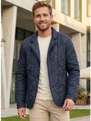Herrenjacke KIXMI KRISPEN DUNKELBLAU