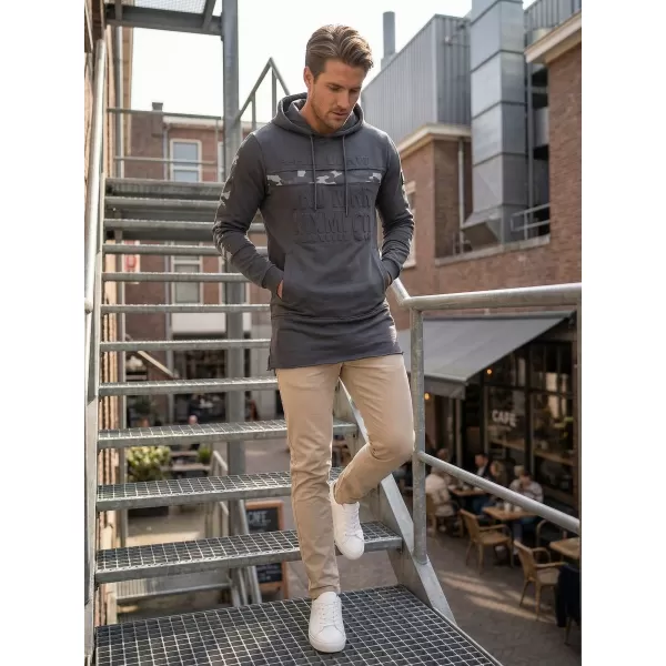 Erweitertes Herren-Sweatshirt KIXMI KENDEL DUNKELGRAU 