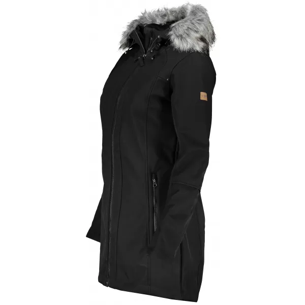  Damenweichschellmantel ALPINE PRO MASIA LCTS137 SCHWARZ 