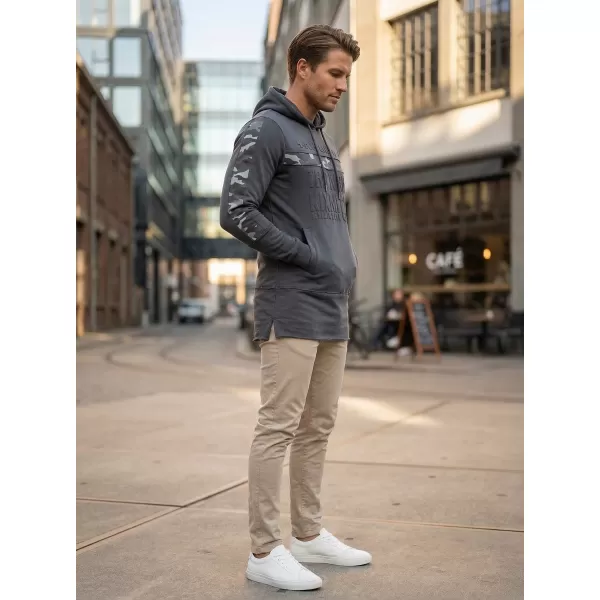  Erweitertes Herren-Sweatshirt KIXMI KENDEL DUNKELGRAU 