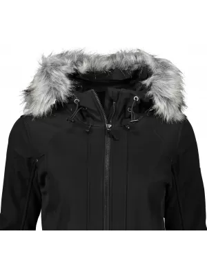 Damenweichschellmantel ALPINE PRO MASIA LCTS137 SCHWARZ