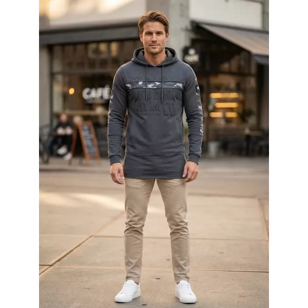 Erweitertes Herren-Sweatshirt KIXMI KENDEL DUNKELGRAU 