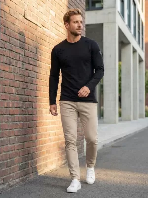 Herren-Sweatshirt KIXMI KARMELO SCHWARZ
