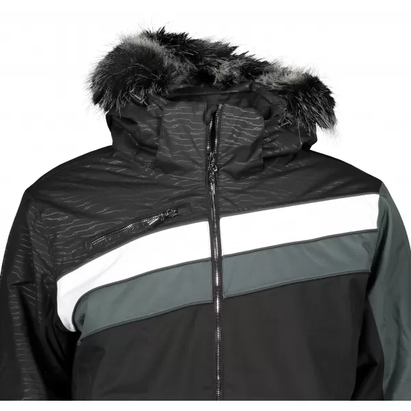  Herren -Skijacke ALPINE PRO DOR 3 MJCS447 SCHWARZ 