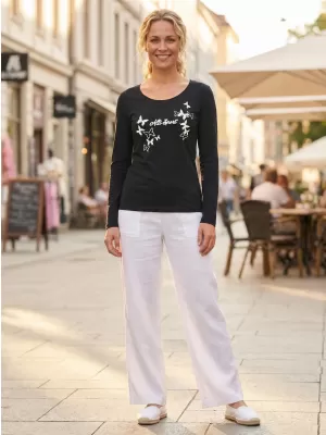 Damen-T-Shirt ALTISPORT ALW011169 MARINE/WEIß