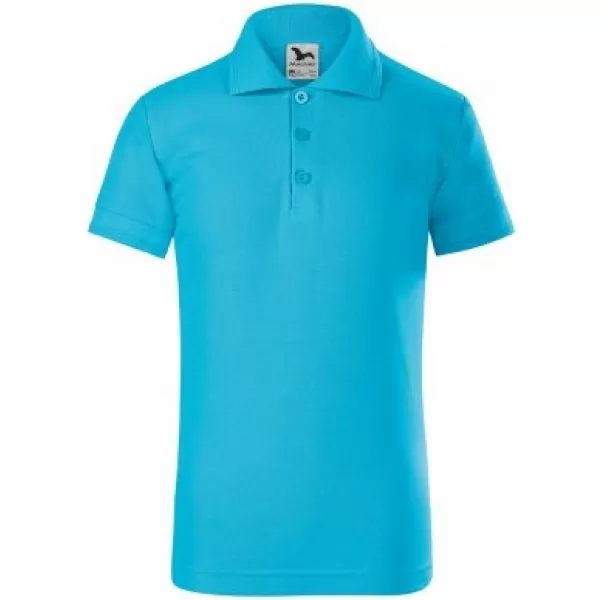  Kinder-T-Shirt mit Kragen MALFINI PIQUE POLO 222 TÜRKIS 