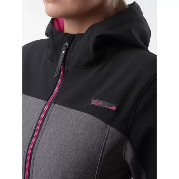  Softshell-Mantel für Damen LOAP LYANA SFW2018 SCHWARZ 