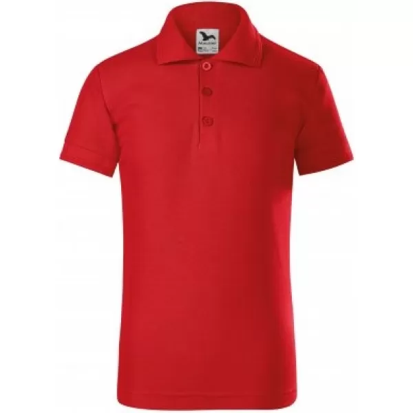  Kinder-T-Shirt mit Kragen MALFINI PIQUE POLO 222 ROT 