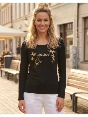 Damen-T-Shirt ALTISPORT ALW011169 SCHWARZ UND GOLD