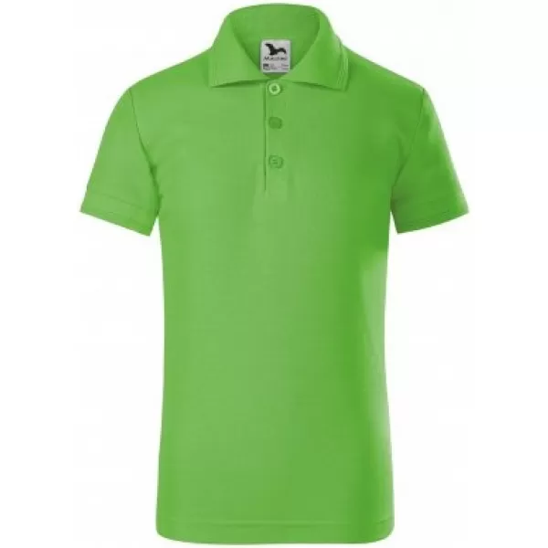  Kinder-T-Shirt mit Kragen MALFINI PIQUE POLO 222 APFELGRÜN 
