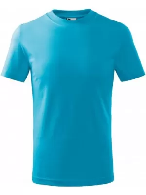 Kinder-T-Shirt MALFINI BASIC 138 TÜRKIS