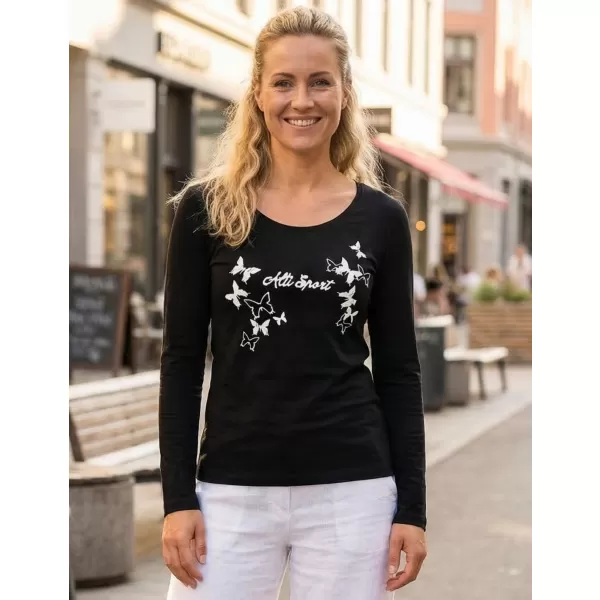  Damen-T-Shirt ALTISPORT ALW011169 SCHWARZ UND WEIß 