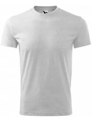 Kinder-T-Shirt MALFINI BASIC 138 HELLGRAUE AKZENTE