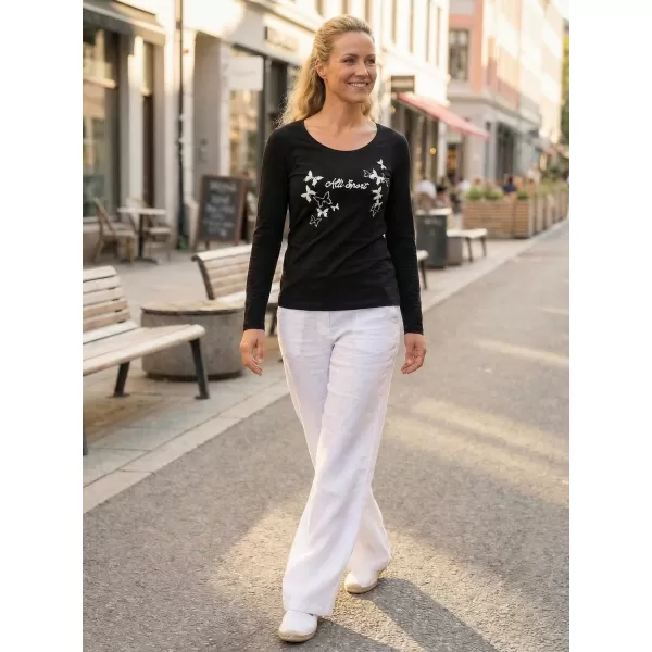  Damen-T-Shirt ALTISPORT ALW011169 SCHWARZ UND WEIß 