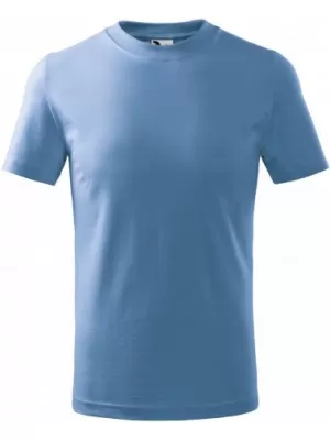Kinder-T-Shirt MALFINI BASIC 138 HIMMELBLAU