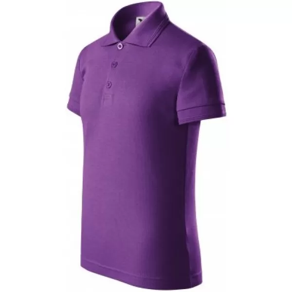  Kinder-T-Shirt mit Kragen MALFINI PIQUE POLO 222 LILA 