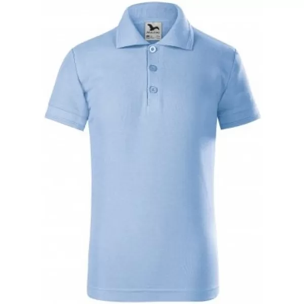  Kinder-T-Shirt mit Kragen MALFINI PIQUE POLO 222 HIMMELBLAU 