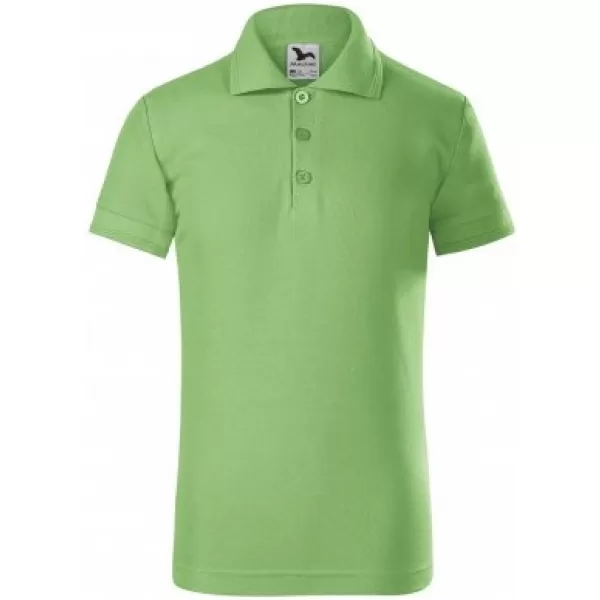  Kinder-T-Shirt mit Kragen MALFINI PIQUE POLO 222 GRASGRÜN 
