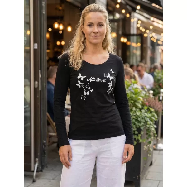  Damen-T-Shirt ALTISPORT ALW011169 SCHWARZ UND WEIß 