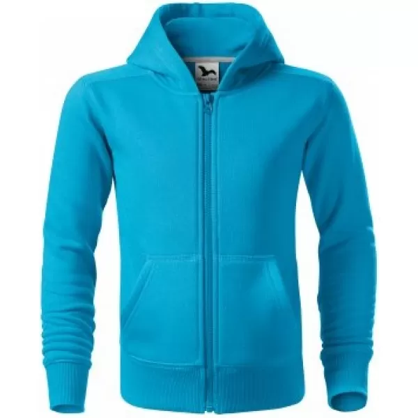  Kinder-Sweatshirt MALFINI TRENDY ZIPPER 412 TÜRKIS 