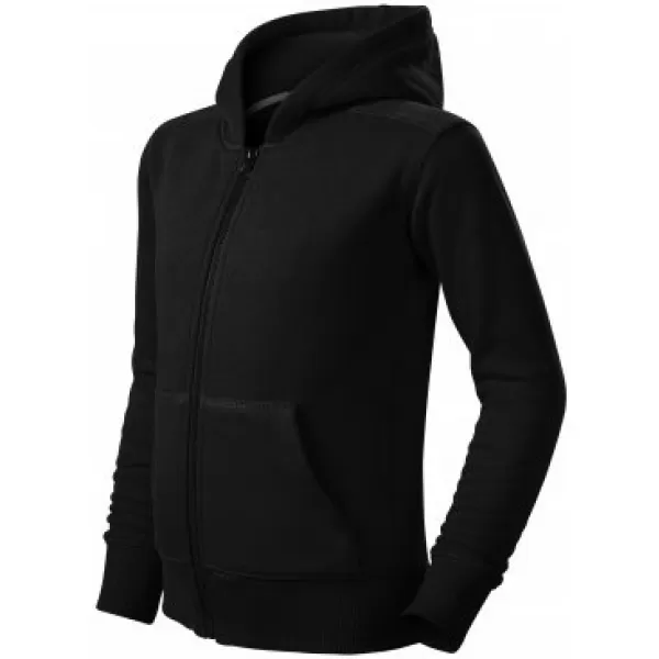  Kinder-Sweatshirt MALFINI TRENDY ZIPPER 412 SCHWARZ 