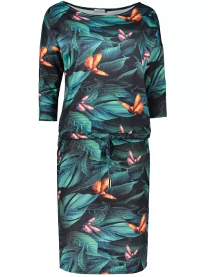 Kleid NUMOCO A13-119 GRÜNES MUSTER