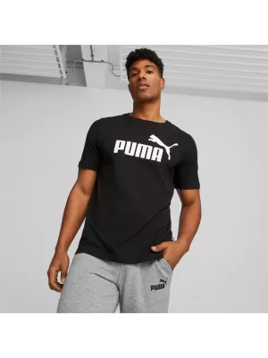 Herren-T-Shirt PUMA ESS LOGO TEE PUMA SCHWARZ
