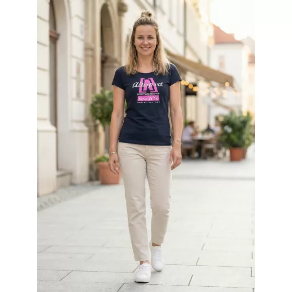  Damen-T-Shirt ALTISPORT ALW047122 MARINEBLAU/ROSA 