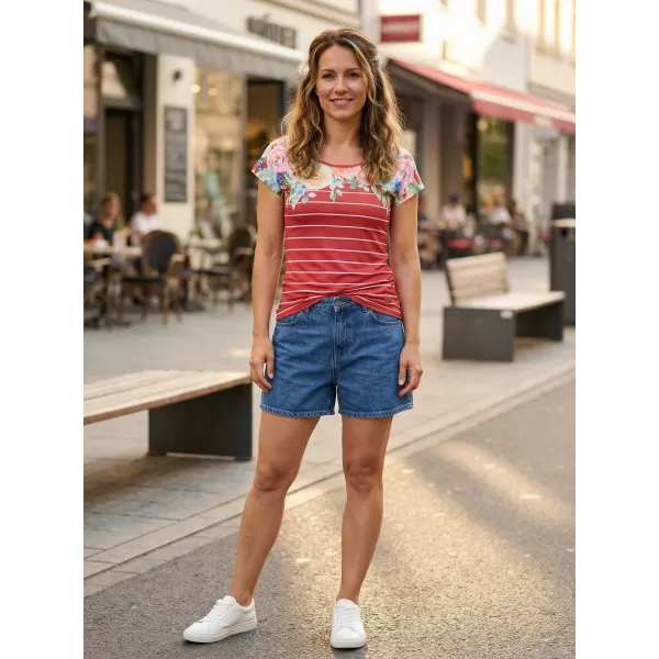  Damen-T-Shirt KIXMI LOREN ROT 